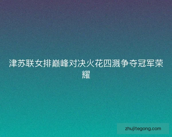 津苏联女排巅峰对决火花四溅争夺冠军荣耀